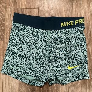 Blue Cheetah 3” In Seam Nike Pro Spandex Shorts